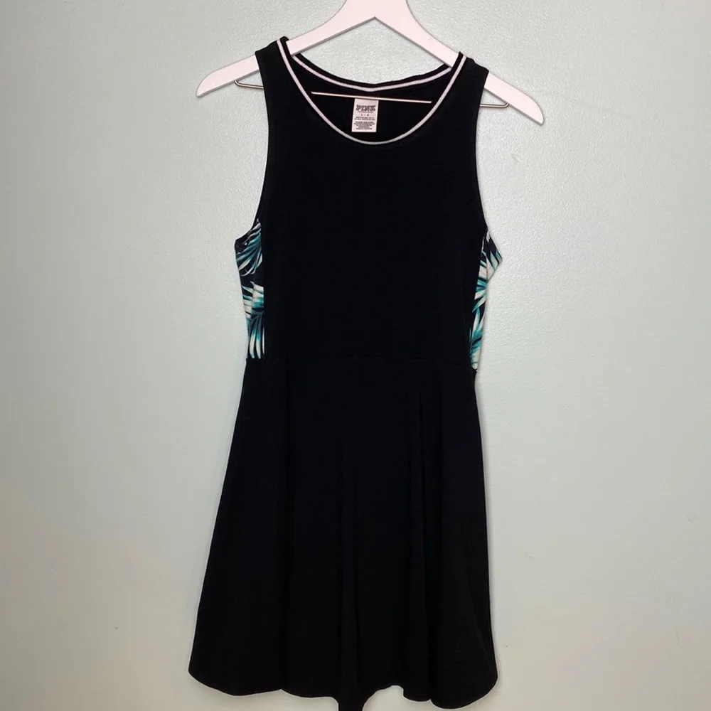 PINK Victoria’s Secret Black Skater Style Dress  Size Large - Picture 2 of 12